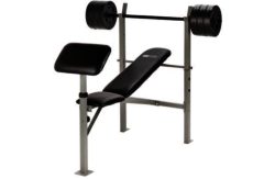 Pro Fitness Workout Bench with 30KG Weights